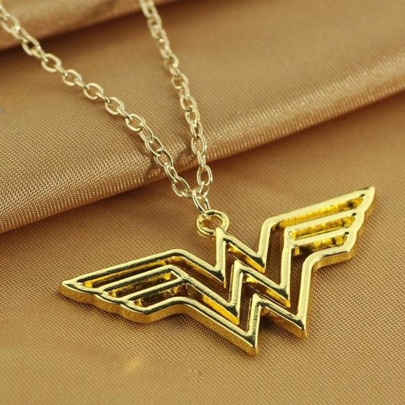 Super Girl Superhero Wonder Woman Pendant Gold Charm Feminist Symbol Nec… - Picture 4 of 4